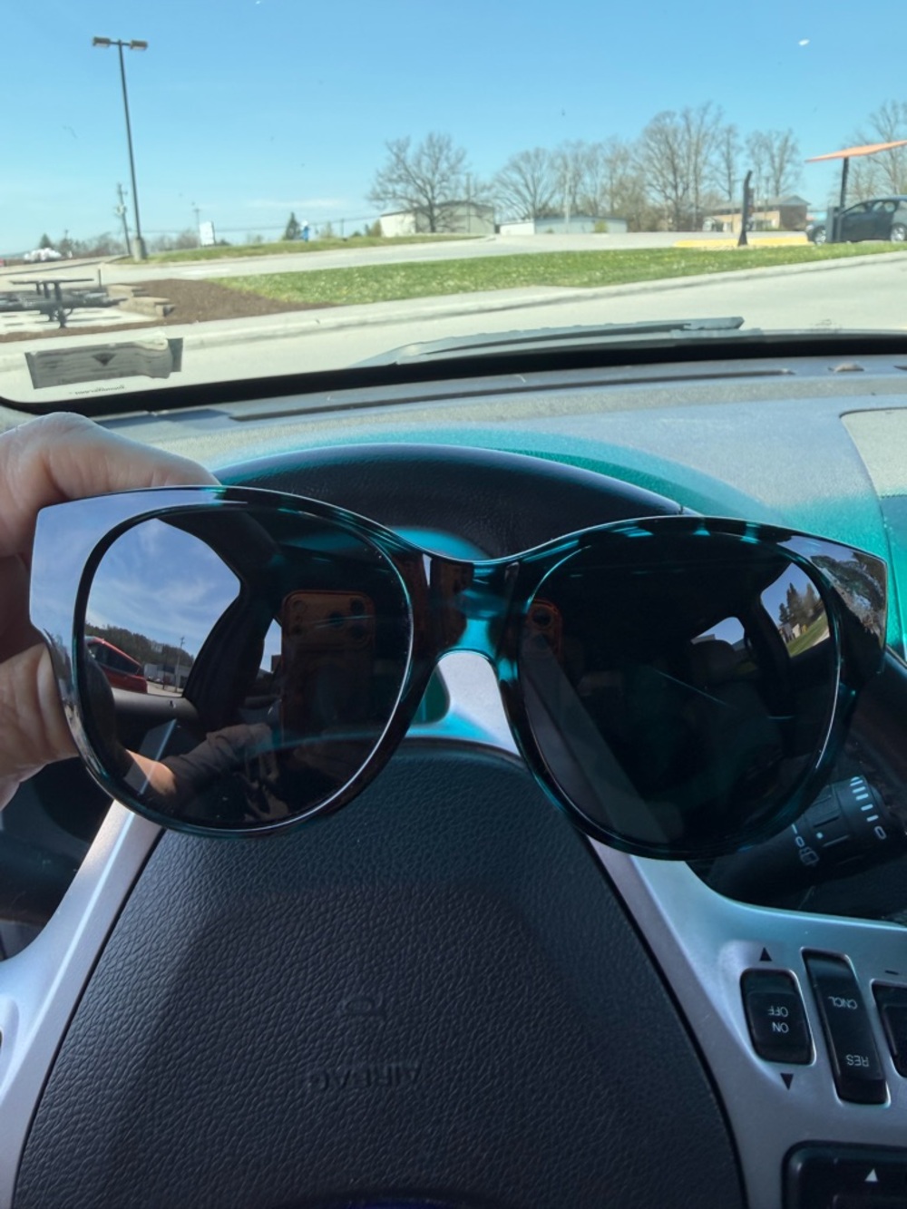 Oversized Teal Tortoiseshell Sunglasses